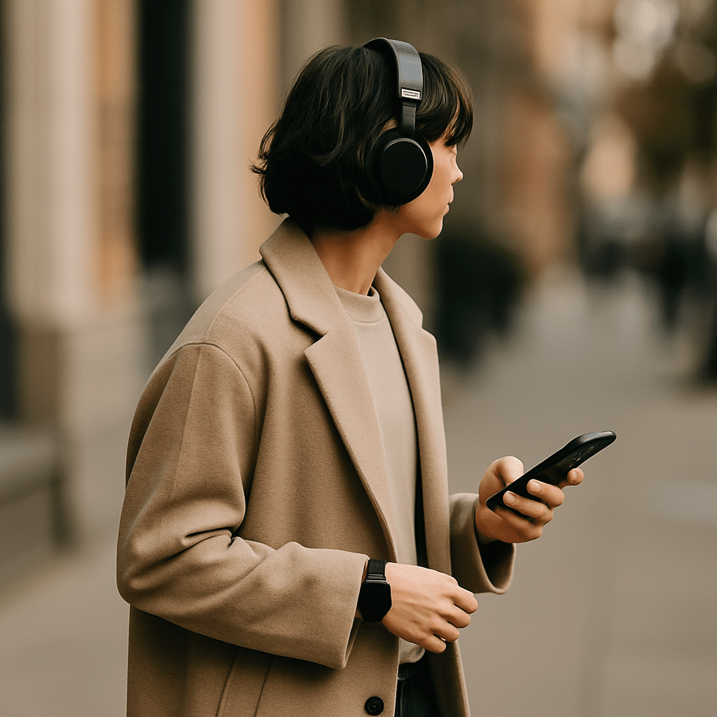 Lifestyle und Technik 2025 – moderne Menschen mit Smartwatch und Smartphone